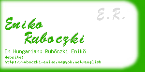 eniko ruboczki business card