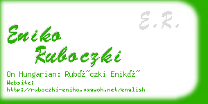 eniko ruboczki business card